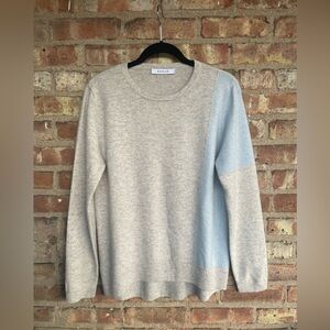 Kokun Cashmere Colorblock Hi-Low Sweater🖤